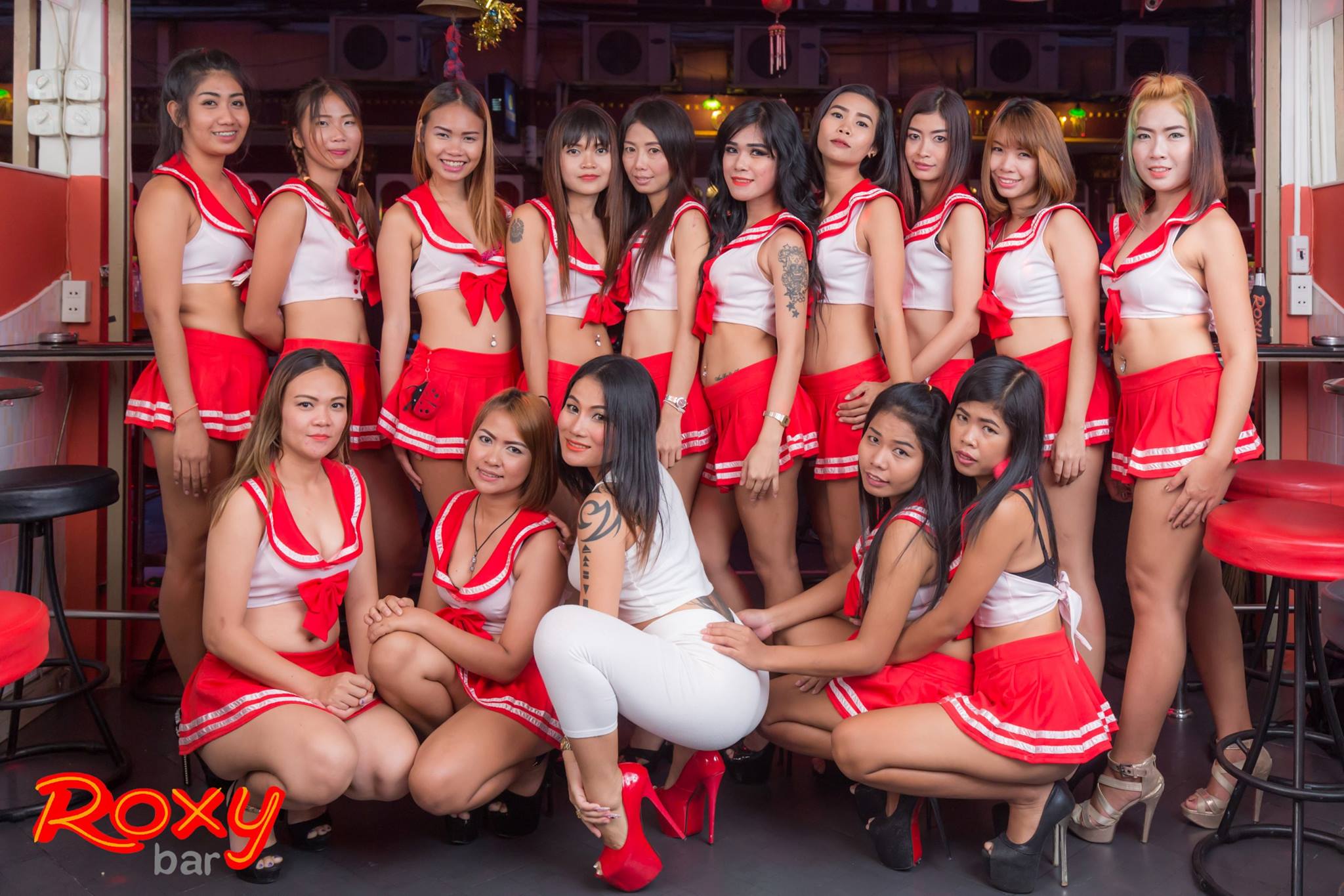 Roxy Bar Walking Street Pattaya Thailand Sexy Schoolgirl Night